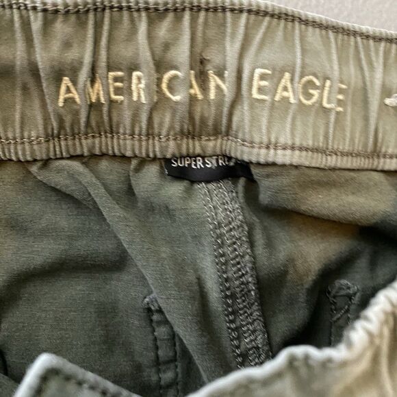 AMERICAN EAGLE Jeans Jogger Super Stretch Jegging Ankle Zip Jr Womens 0 Green - Picture 4 of 9